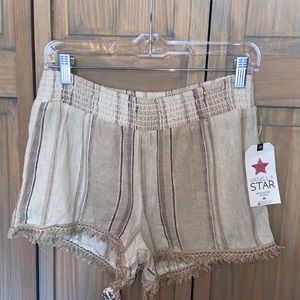 NWT Tan Striped Shorts
